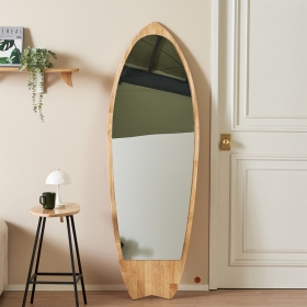 디아 고무나무 원목 전신거울 서핑보드 디자인 큰 거울