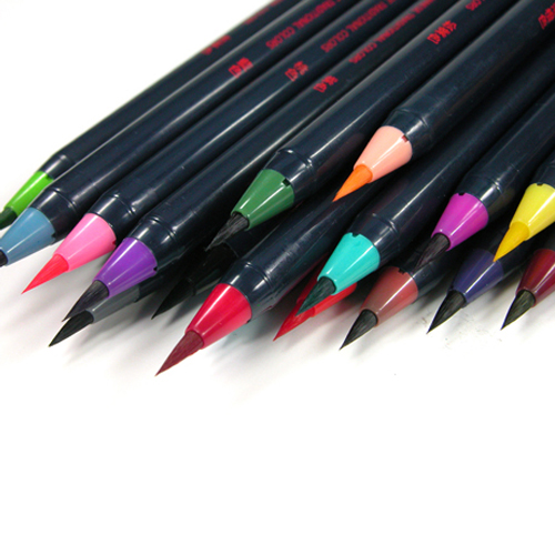 아카시아  수채화  붓펜   색상선택