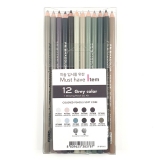 프리즈마 유성색연필 Grey color 12색+연필2자루