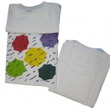 아동용 고급 반팔 면 티셔츠 (흰색) 크기선택