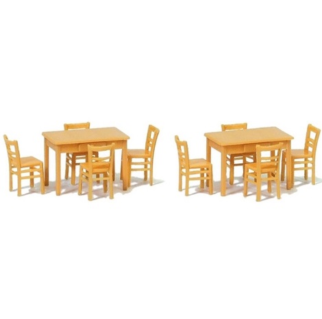 1:87 식탁2, 의자 8 (우드칼라)  FSP17218